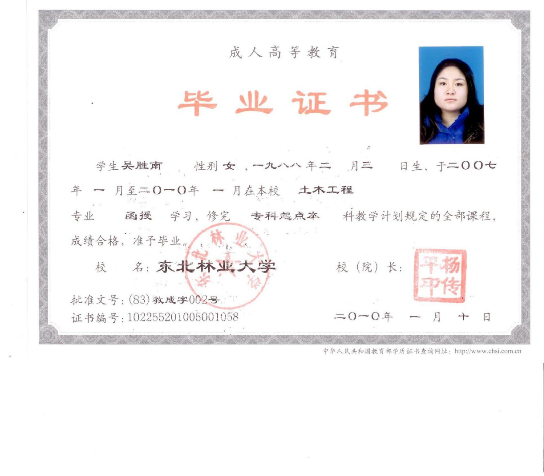 本科毕业证